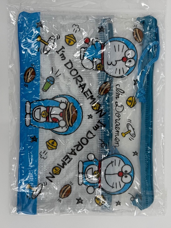 Handbags - Doraemon PVC Mesh Pouch NEW Bag Zipper Medium Blue Clear